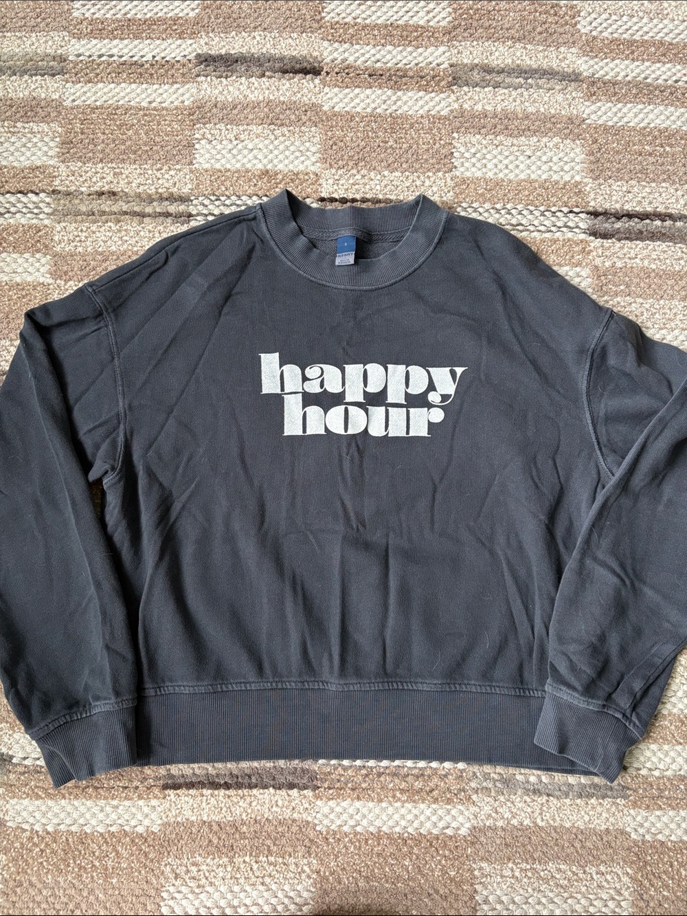 Happy Hour Dark Gray Sweatshirt